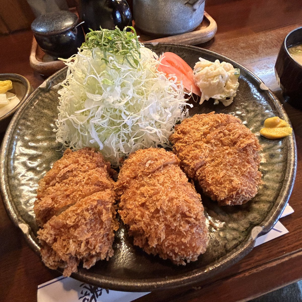 ヒレカツ定食でした。