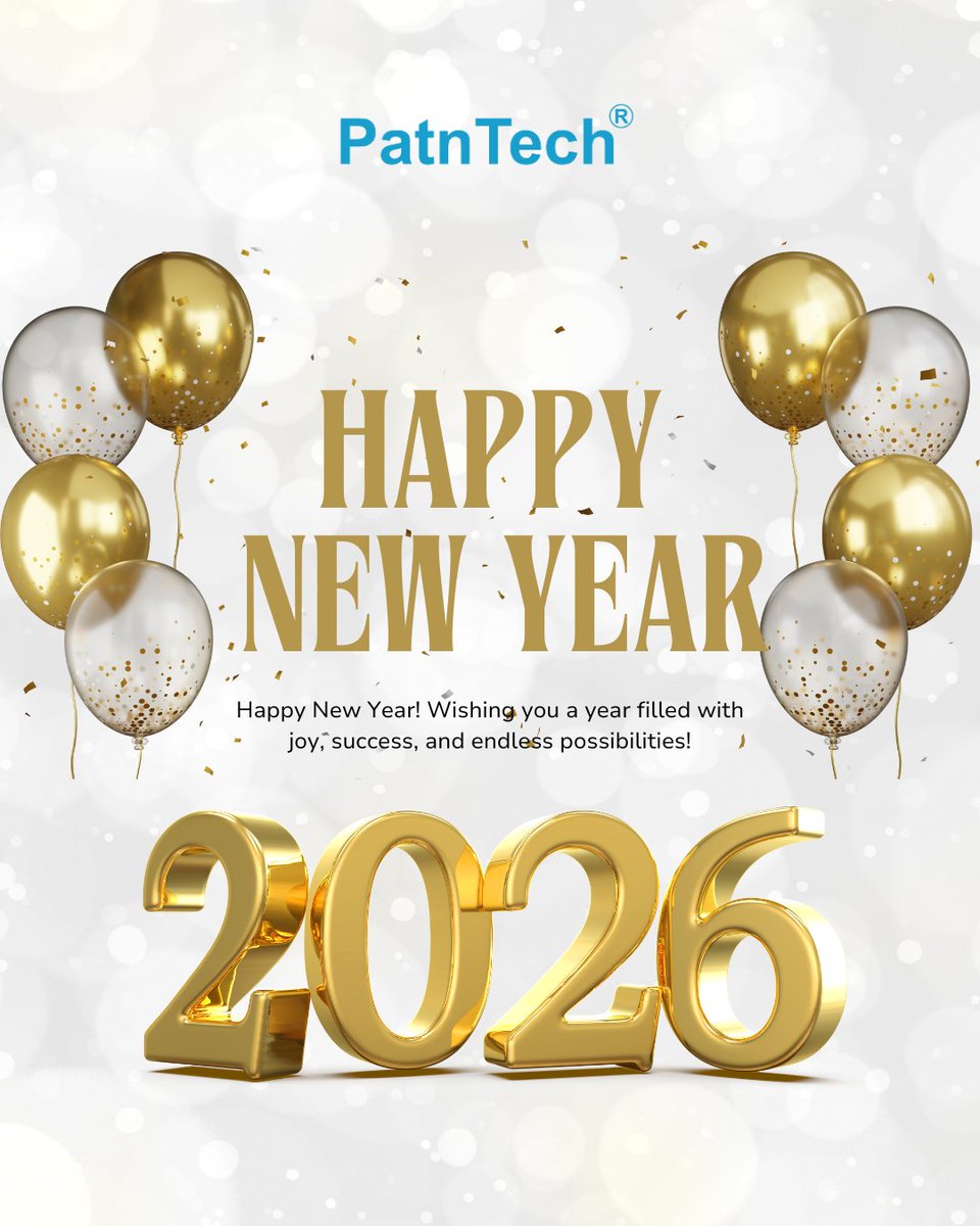 patntech's tweet photo. Happy New Year 2026.

As we step into a new year, we look forward to continued learning, innovation, and conversations around intellectual property and its evolving role in a global innovation landscape. Wishing everyone a year of progress, clarity, and new possibilities. https://t.co/X4cld6Bfuw
