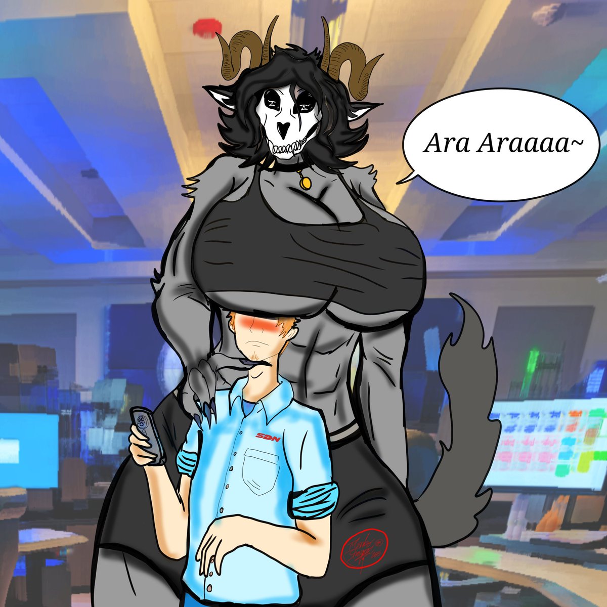 JohnMarkoSunga's tweet photo. Scp crossover with the amazing Game of DISPATCH, here is Robert being introduced to SCP-1471 aka MalO while touring the SCP watch facility.Models Inspired by @ladysorrow68 @accentkisses + @xxautumnivyxx
#monstergirls #dispatch #artcrossover #scpfoundation #robertrobertson #mal0 https://t.co/ktUiuFGJj1