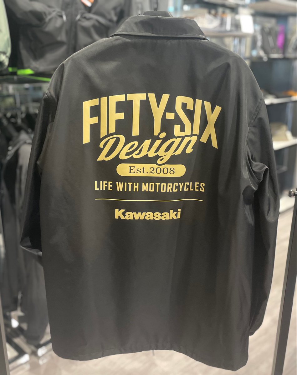 【美品】限定 56Design × kawasaki プラザ コーチジャケット ｶﾜｻｷ×56design ﾗｲﾃﾞｨﾝｸﾞｺｰﾁｼﾞｬｹｯﾄ】 コーチジャケットをライディング