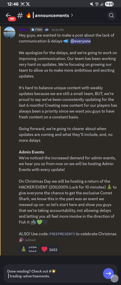 fishitfess's tweet image. Fish! Ada surat cinta dari Talon gusy