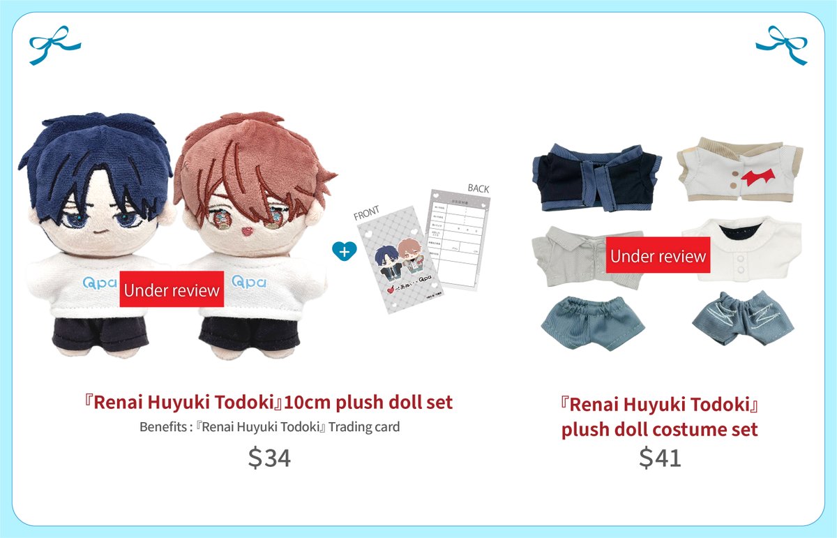 origooglobal's tweet photo. #Qpa × #ぺあぬい (PairNui) Collaboration
Renai Huyuki Todoki
by Wataru Nagi (@nagi_wata ):
10cm ぺあぬい (PairNui) plushies of Kento &amp; Kurama,
complete with exclusive costumes!
Don’t miss out on other goods available too.
Sales start tomorrow!

#ORIGOO https://t.co/oEE4JZXMZ5