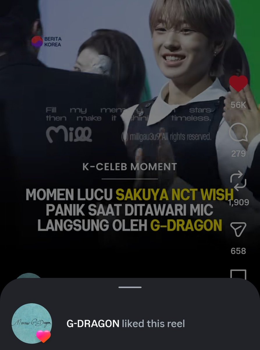 rikujjang's tweet photo. GD liked this sakuya fancam on instagram 🥹🥹 our baby rapper is so cute right? 🤏🏻 https://t.co/5bJsyJPrSg