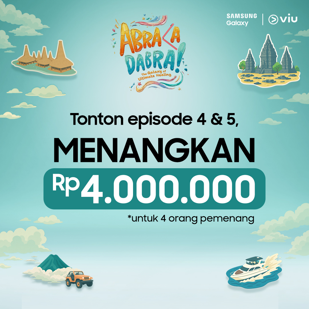 samsungID's tweet image. GIVEAWAY 🎁

Like &amp;amp; repost postingan ini kalau kamu udah nonton Abracadabra! The Galaxy of Ultimate Healing sampai episode terakhir!

Cus, jawab 2 pertanyaan ini dan reply sebanyak-banyaknya buat menangin Rp4.000.000 untuk 4 orang!