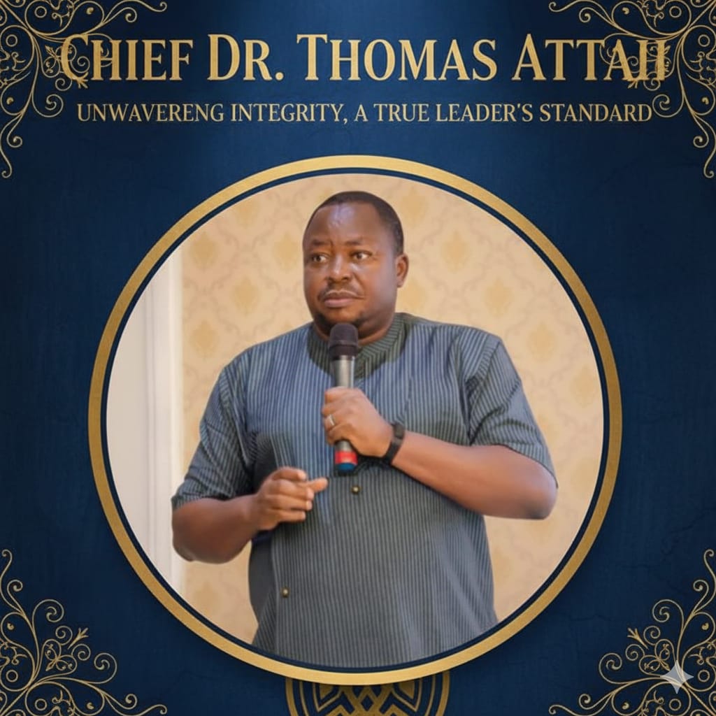 CAExpression's tweet photo. Chief Dr. Thomas Attah exemplified true leadership through unwavering integrity; defined by transparency, accountability and selfless service. His life set a lasting moral standard, proving that ethical governance is possible and trust is a leader’s greatest legacy.
#DTA 

CA ✍️ https://t.co/gGvy8TuHMT