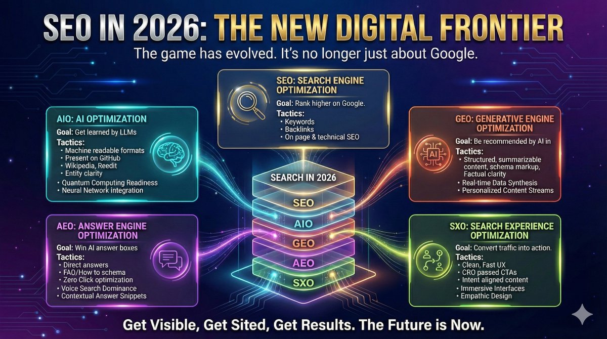 itzmohitsharma's tweet photo. Google isn't the final boss anymore. 🛑

SEO in 2026 is an AI-driven survival game.

If you aren't optimizing for the "Ecosystem," you’re already extinct. 🧵👇 https://t.co/SVA7uJRVDv