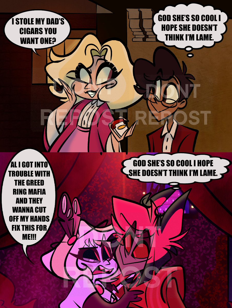 This was stuck in my head all week. I love this hc so I had to draw this out the scene idk what else to say🤷‍♂️

#HazbinHotel #HazbinHotelFanart #Almimzy #HazbinHotelAlastor #HazbinHotelMimzy