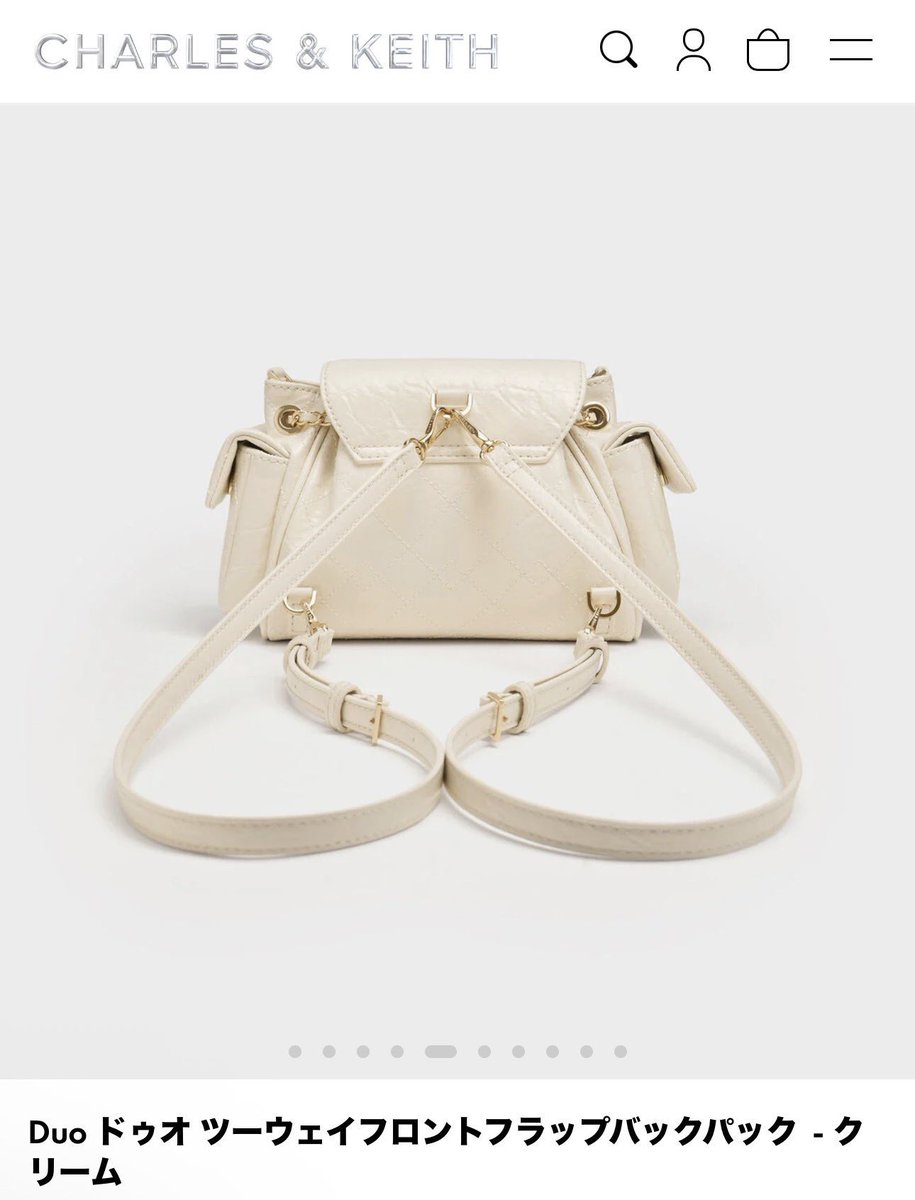 CHARLES & KEITH】 ドゥオ ツーウェイフロントフラップバックパック