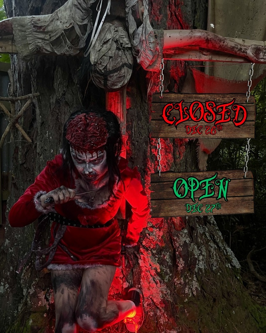 Our spooks are on holiday! We are closed December 26th. We return December 27th, opening our doors for the ultimate scare! 

#spookersnz #scary #christmas #haunt #sfxmakeup instagr.am/p/DSmFpmZj1Lv/