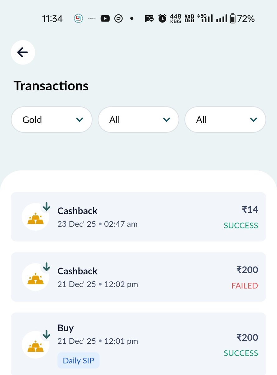 SachinTarafder2's tweet photo. Repeated cashback SCAM on BharatPe
₹200 Referral (2024) ❌
Merchant cashback of 150❌
₹200 Gold SIP cashback ❌ (only ₹14 credited)
Pattern, not a glitch. Proof attached.
Bharatpe is a scam app. Ban and boycot bharatpe 😡😡😡😡😡🛑🛑 
@bharatpeindia @Ashneer_Grover @NPCI_NPCI https://t.co/qpN9ahOMQG