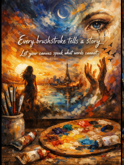 Every brushstroke tells a story. Let your canvas speak what words cannot. 🖌️
#PaintingLove 
#ArtLovers
 #CreativeSoul
#MakeInIndia 
#Airdrops 
#achievement2025
#Tuesday 
#TuesdayFeeling