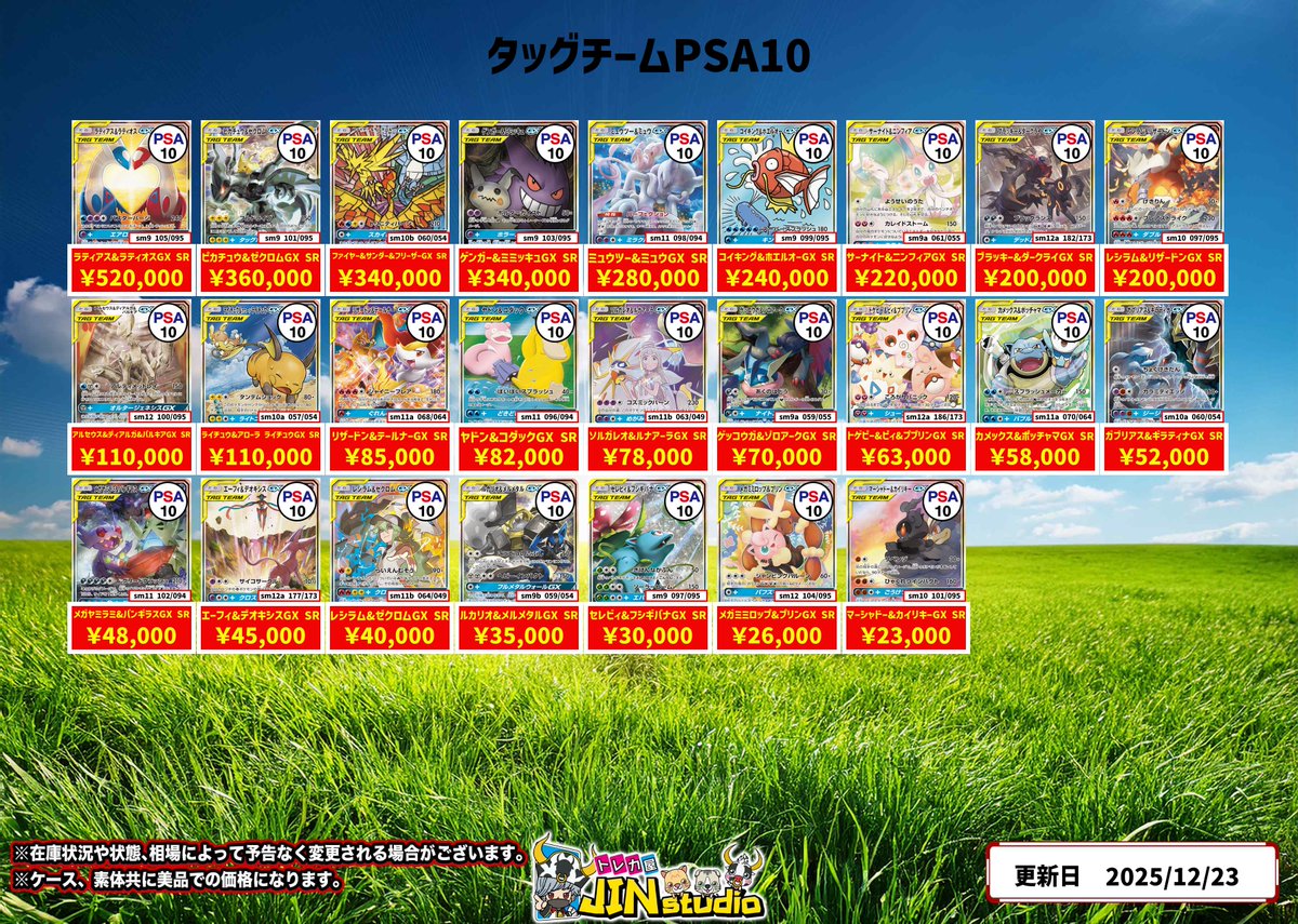 ポケモンカードゲーム タグチーム PSA10 まとめ売り タッグチーム RR PSA10 11連番 ポケモンカード - メルカリ