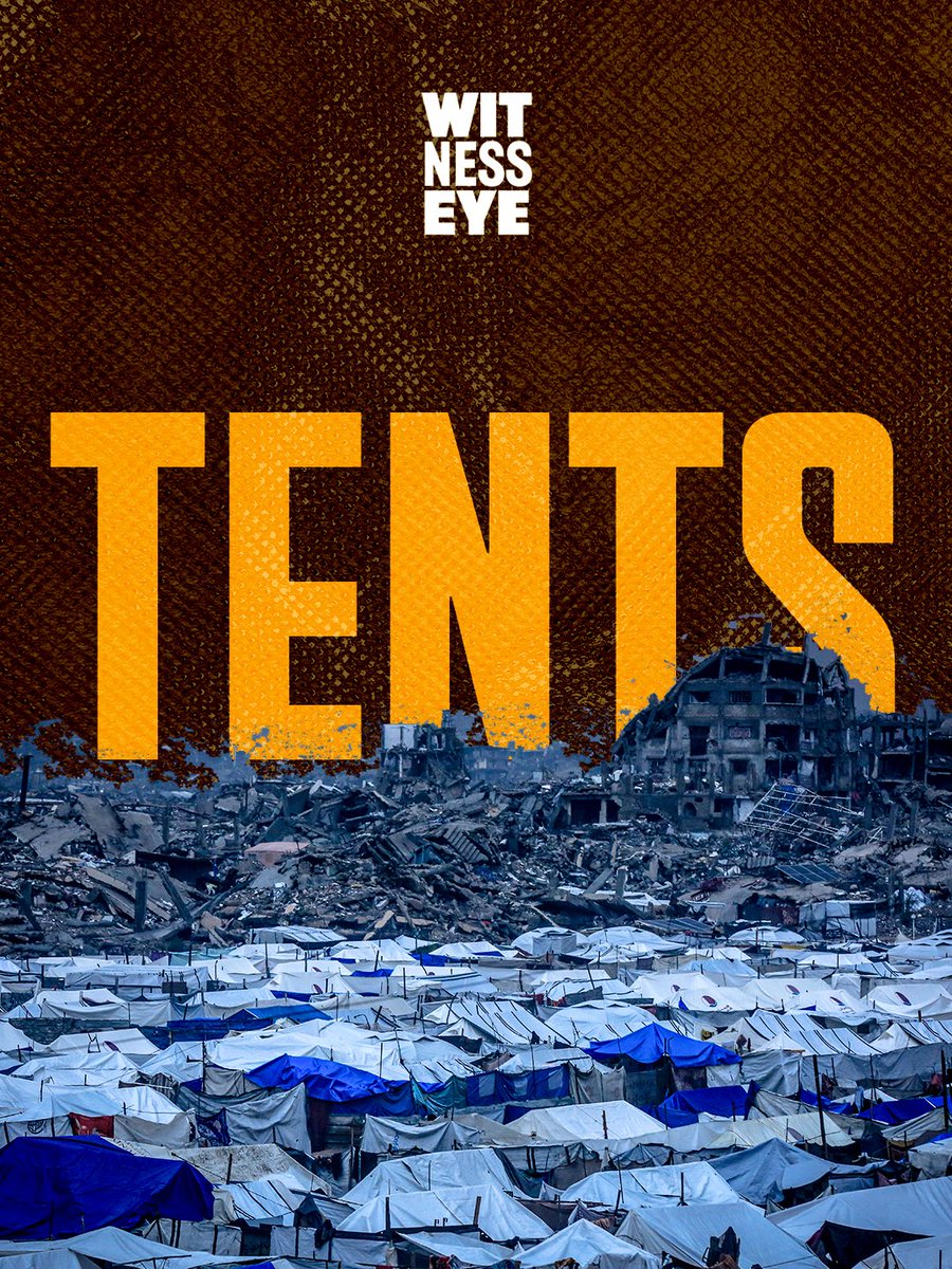 WitnessEye_Ch's tweet image. TENTS in Gaza:
Fragile shelters standing in for stolen homes, where displacement becomes permanent and survival unfolds under canvas.