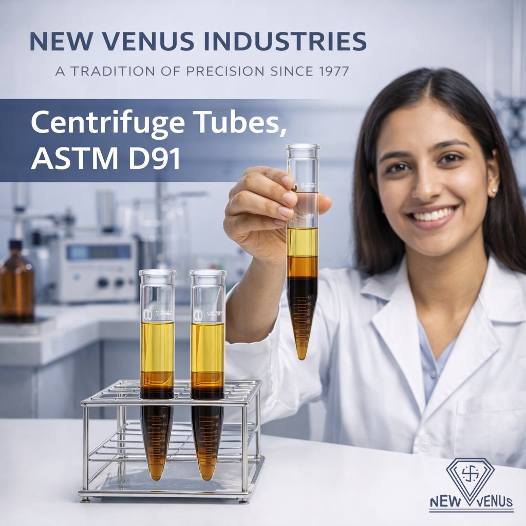 venusindmng's tweet photo. Precision under pressure. Our ASTM D91 Centrifuge Tubes deliver accurate sediment testing for petroleum products. Meet the standard. 🧪

Essential for petrochemical R&amp;D.

#ASTMD91 #Centrifuge #Petrochemical #LabTools #FuelTesting #NewVenusIndustries https://t.co/f94jrVLfNV