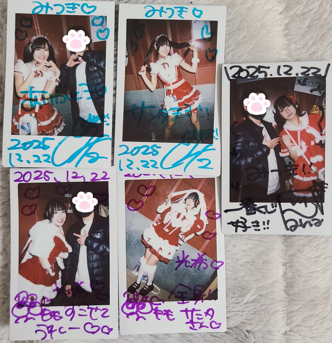 カナヲ ポスター チェキ 2025.12.22 at アメリカ村FUNJ twice HIBANAライブ後、久しぶりに特典