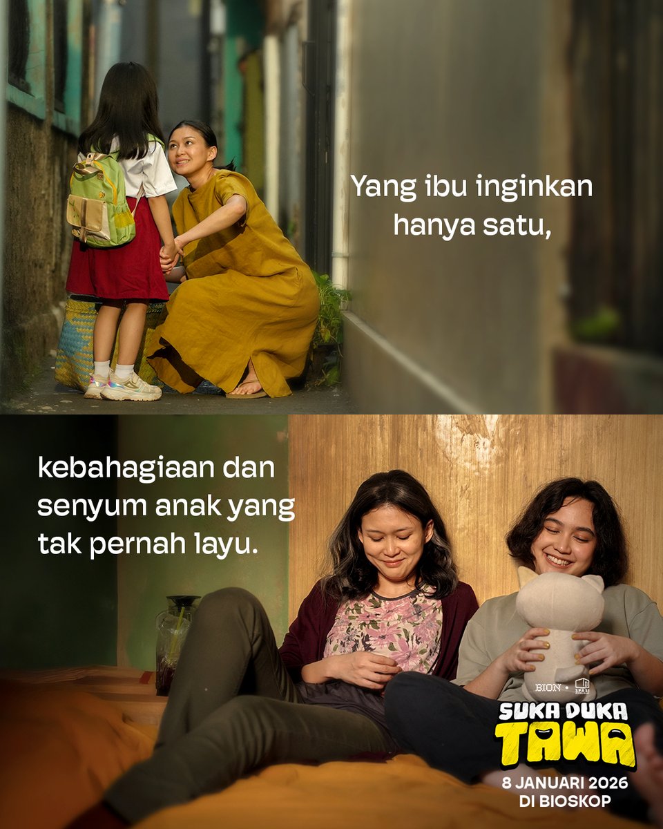 VisinemaID's tweet image. Paling gak bisa deh kalo udah soal Ibu 🥺🫶🏻

Yuk, rasain kasih sayang Ibu Cantik di film Suka Duka Tawa, tayang 8 Januari 2026 di bioskop!
