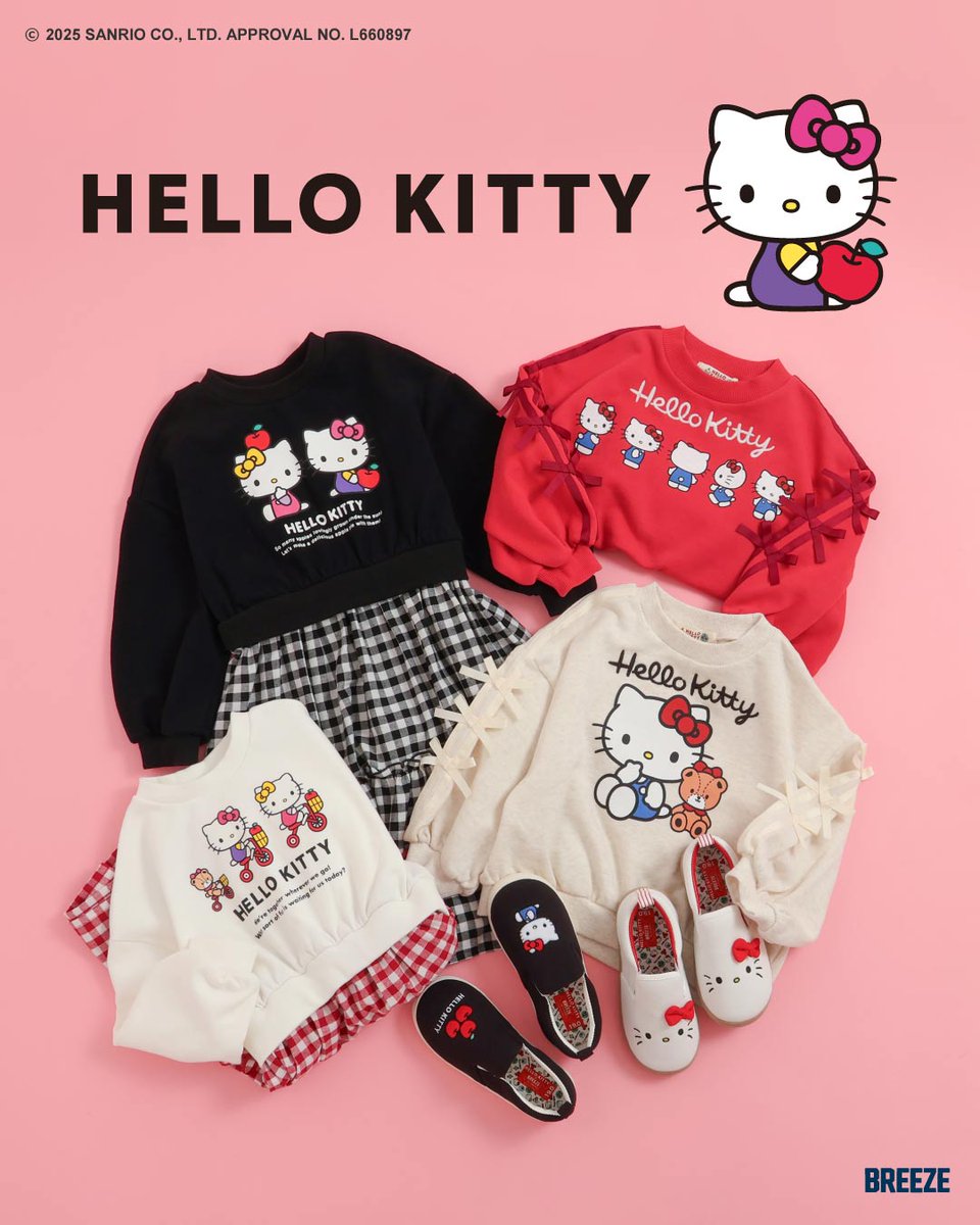 FOOnlineStore's tweet photo. ／
【#BREEZE】
🎀『ハローキティ』WINTER COLLECTION🎀
＼

袖リボンのトレーナーや
キュートなお顔のスリッポンなど
冬のおしゃれがもっと楽しくなる💗

▶️https://t.co/FmPnPudME4 https://t.co/K117X4lIc4