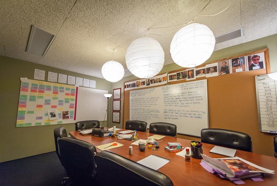 Lemme introduce to something real quick king, it’s called a Writers Room! No need to take on the entire burden by your lonesome. Hire like 4 people. It’ll be great!