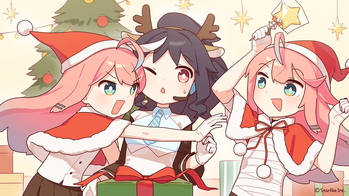 ✨🎄메리 크리스마스!🎄✨
크리스마스를 준비하는 시이, 라미, 비앙카와 함께
따뜻한 연말 보내세요~🎅💑

 #식스타유니버스 #식스타게이트
#SixtarUNVS #SixtarGate