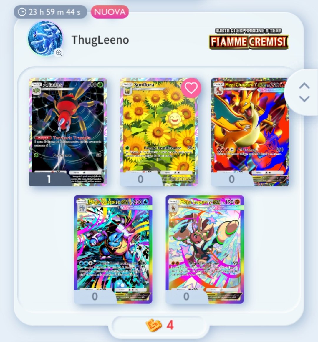 patonzi's tweet image. Speravo in lopunny rainbow ma va benissimooo 🥹🥹 #PTCGP