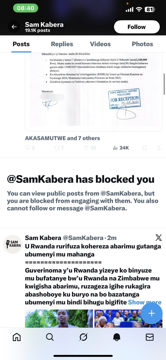 Thefive53's tweet image. Ntakiza nkokubwiza umuntu ukuri yarangiza akagutera block 😆😆😆😆😆 mujye mutangaza ibifite gahunda brother 😆