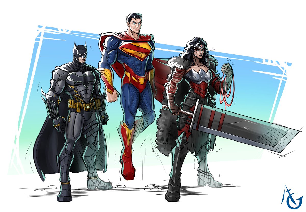 AnGREY_21's tweet image. What if...? NetEase had partnered with DC instead of Marvel? 

Here's the first part of my vision for a DC Rivals game! 

Justice League 3/6
The Trinity