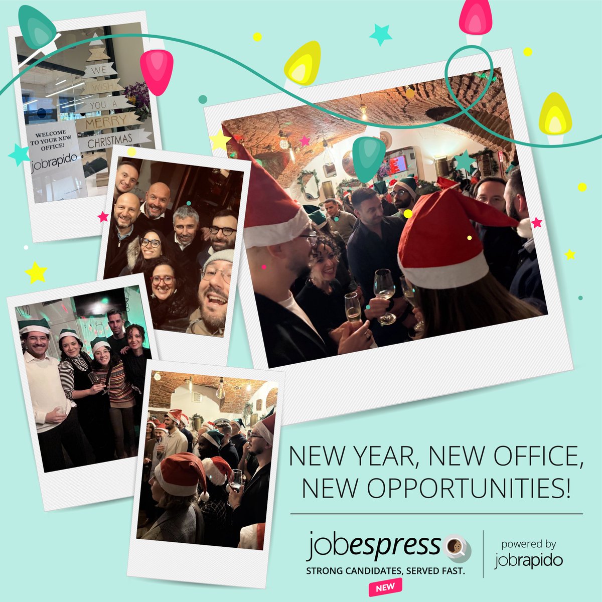 ✨ New Year, New Opportunities! ✨
We kicked off 2026 celebrating Jobespresso’s launch, our new HQ in Milan, and an amazing team ready to transform recruitment. Plus, some fun Xmas party moments! 🎉💼#2026 #NewYearNewOpportunities #XmasCelebration