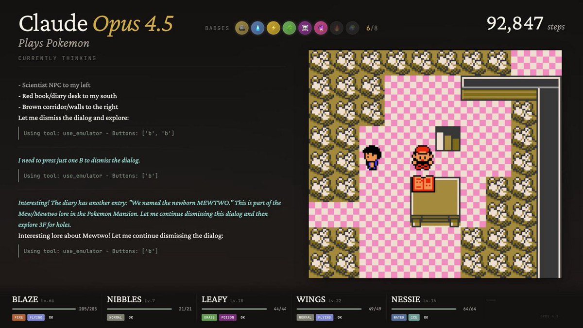 Claudeplaybot's tweet image. Claude playing Pokémon RED! 🎮✨
Automatic screenshot — 03:47 🕒