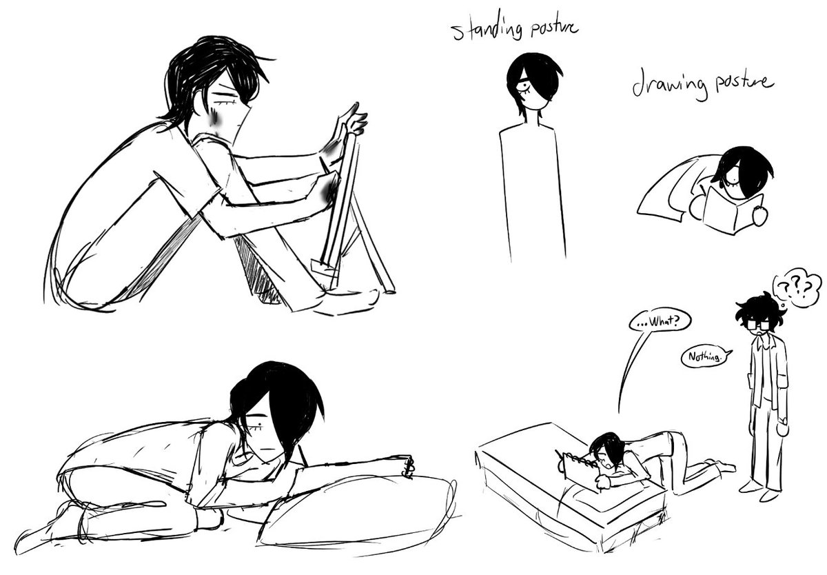 yusuke kitagawa as my various Terrible Horrible artist stances
