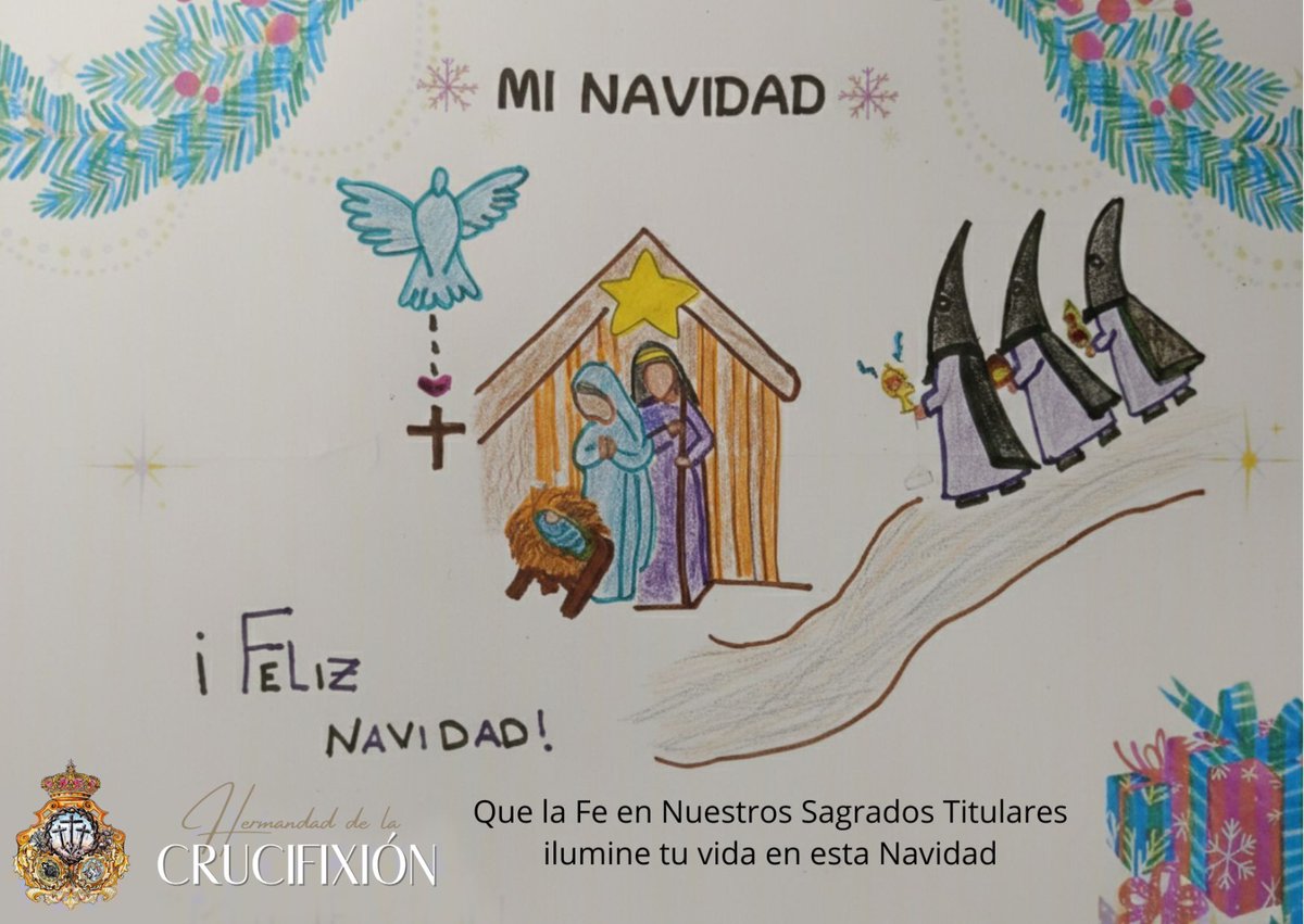 “Que esta Navidad esté llena de paz, alegría y esperanza.
‘Porque un niño nos ha nacido, un hijo se nos ha dado’ (Isaías 9,6).
¡Feliz Navidad!”
Este año, os felicitamos, con la ganadora del Christmas de la Hermandad, Jimena Trinidad Quintana Olivia
#vivirenHermandad