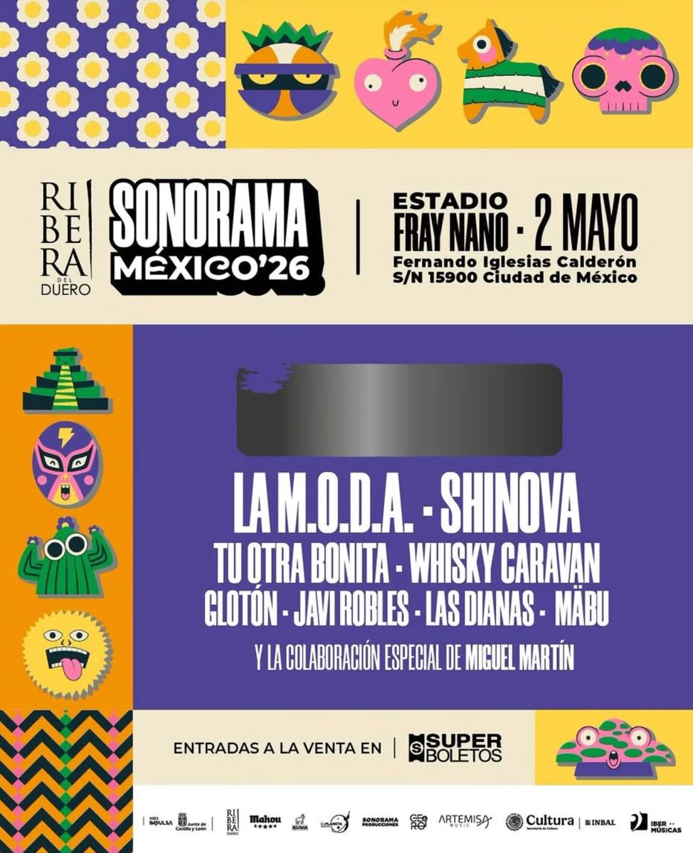 Llega la 3ra edición del Festival <a href="/sonorama_mexico/">Sonorama México</a> al Estadio Fray Nano en CDMX con talentos como @lamaravillosaorquesta <a href="/shinovaoficial/">Shinova (oficial)</a> <a href="/mabumusica/">MäBU</a> entre otros!

Boletos próximamente en <a href="/SuperboletosMx/">Superboletos</a>

<a href="/CERO6Agencia/">CERO 6 Agencia</a>