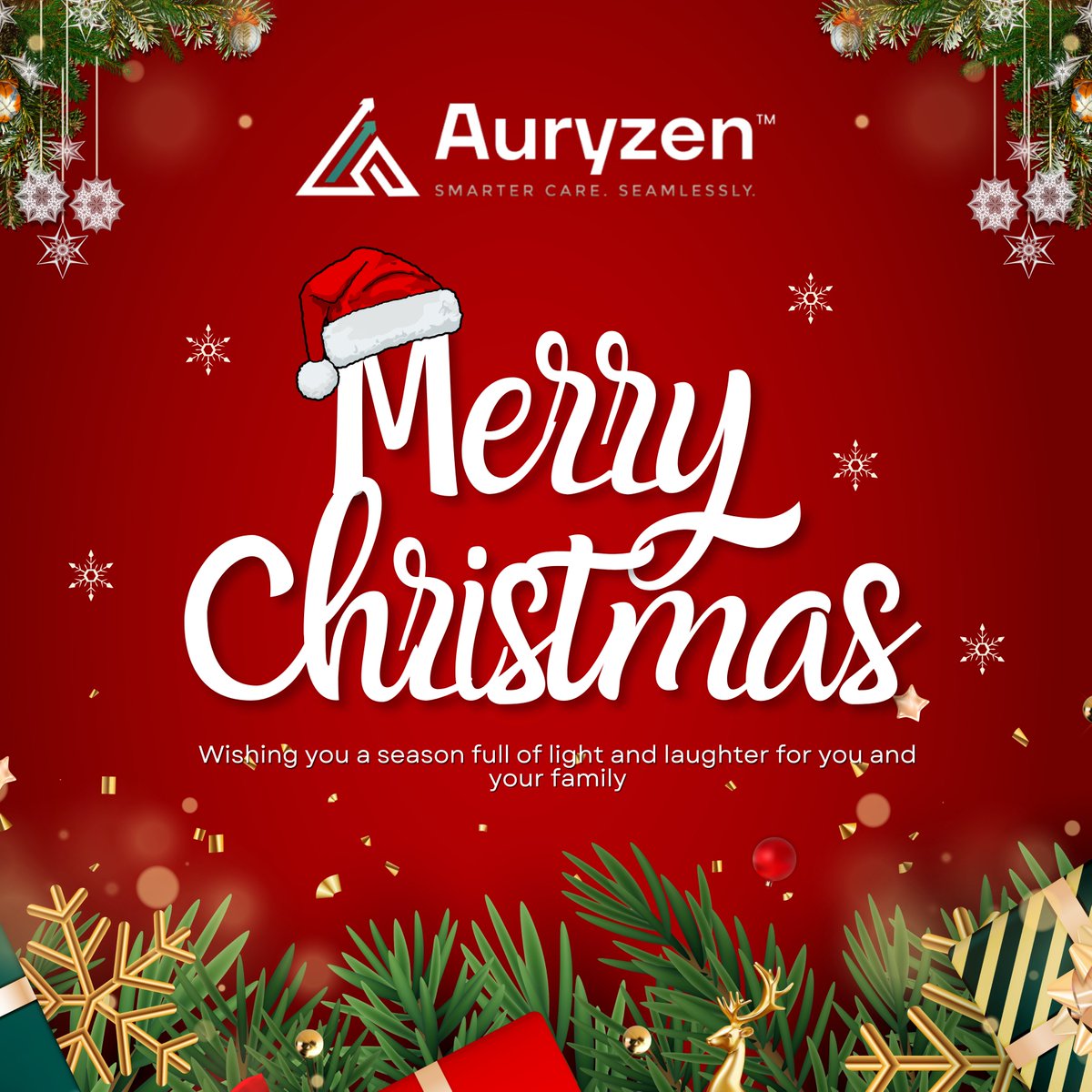 AuryzenHealth's tweet photo. Merry Christmas from all of us at Auryzen 🎄
Wishing you joy, good health, and peace this festive season.
Your care journey continues with us — today and beyond.
 
👉 Stay connected. Experience smarter healthcare
 
#MerryChristmas #Auryzen #SeasonOfCare #DigitalHealth https://t.co/5URSIgGAeq
