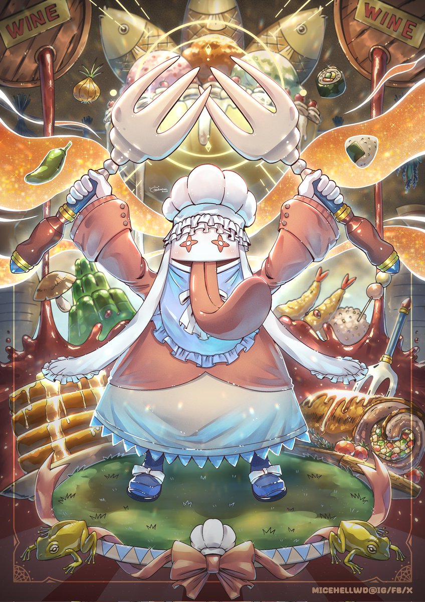 micehellwd's tweet image. Here's my take on Quina from FF9 and just in time for the holidays too! Merry Christmas and happy holidays everyone! 🎄 

#ff9 #quina #fanart  #merryxmas
