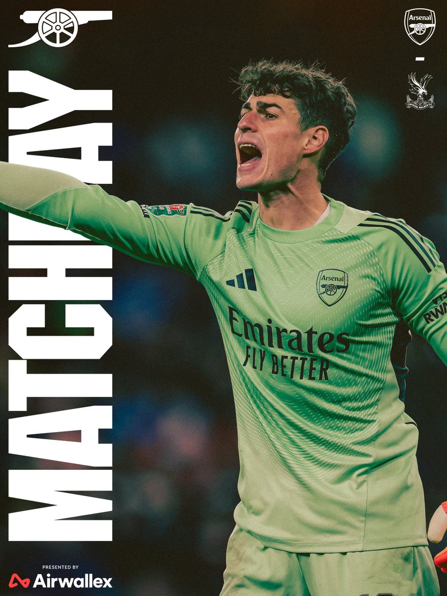 Arsenal's tweet image. 🔴 𝗠𝗔𝗧𝗖𝗛𝘿𝘼𝙔 ⚪️

🆚 Crystal Palace
🕗 8pm (UK)
🏆 Carabao Cup
🏟️ Emirates Stadium

🤝 @Airwallex