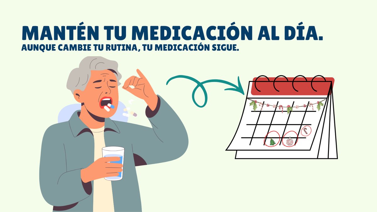 SLRuz's tweet image. 🎅 En época festiva, no descuides tu tratamiento respiratorio.
Mantén tus horarios, lleva tu medicación y evita suspenderla por viajes o reuniones.
Cuidarte también es celebrar con salud. 💙

#Prevención #CuidadoPulmonar #DrSergioLopezRuz