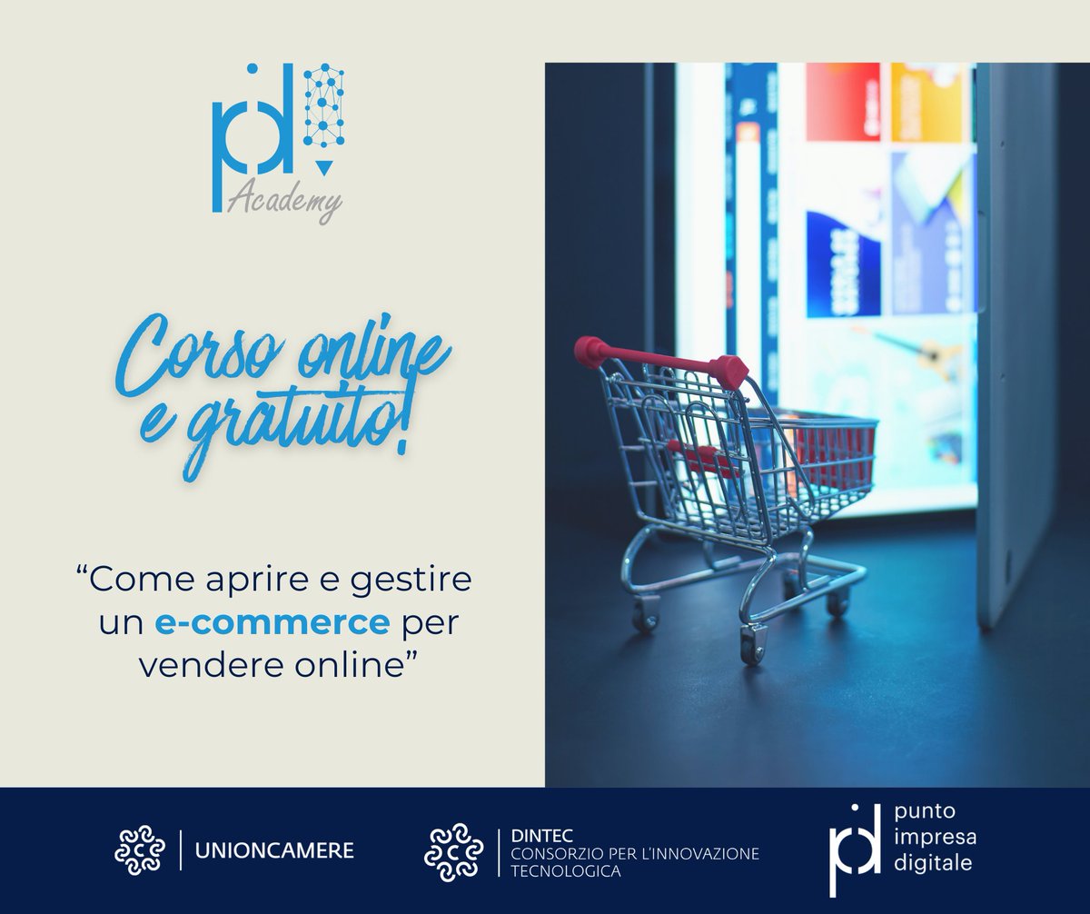 👩‍💻 Scopri il corso gratuito sull'e-commerce disponibile sulla PID Academy, la piattaforma di formazione digitale dedicata a imprese, professionisti e non solo!
Inizia ora 👉 shorturl.at/SjbKm