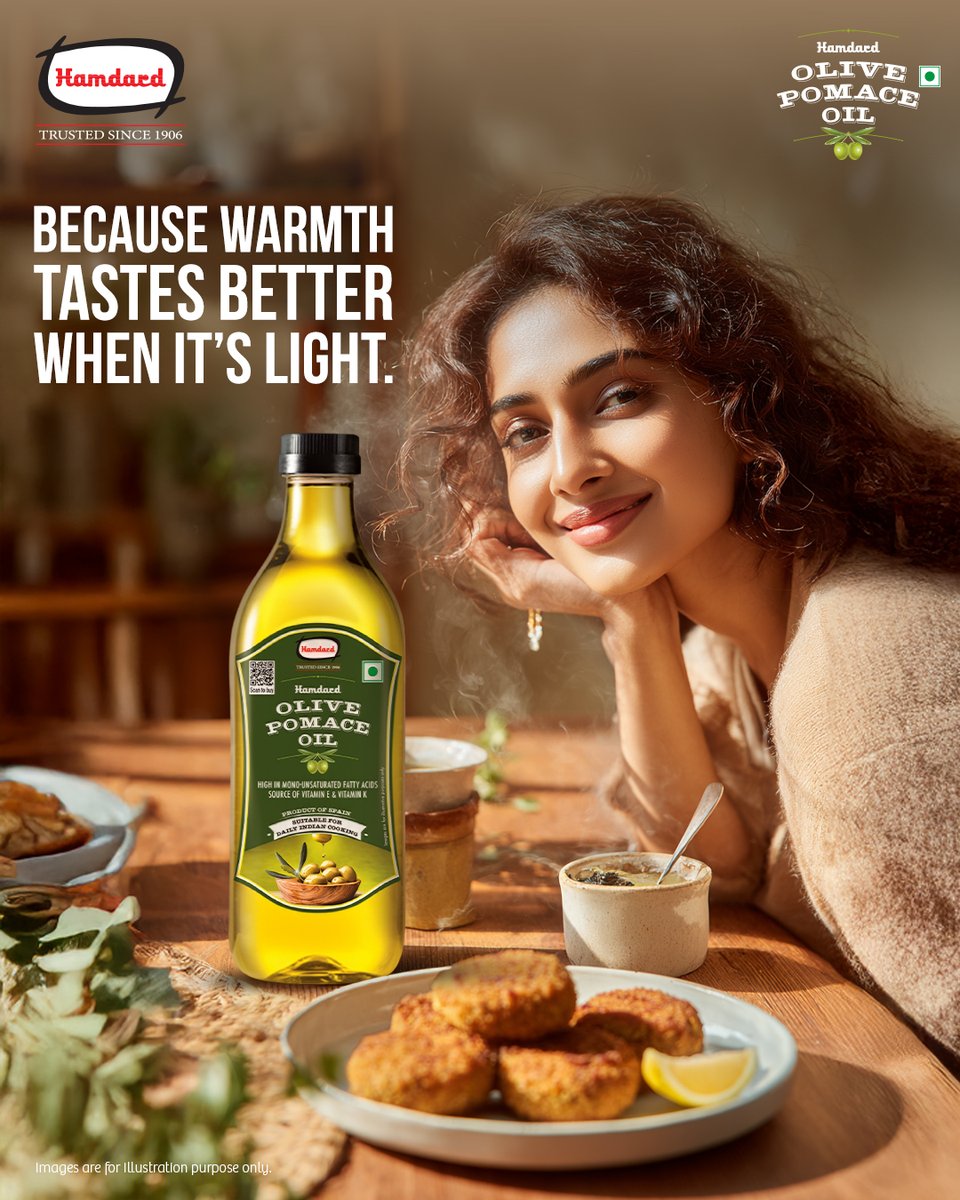 HamdardFoods's tweet photo. Fry smart, not heavy. Your winter just got lighter with Hamdard Olive Pomace Oil.
https://t.co/ydCruY8jtT
#HamdardFoods #WinterCooking #HamdardOlivePomaceOil #CookLight #WinterIndulgence #SmartOnOil #BetterOilChoice #ConsciousCooking #EverydayCooking #MyHamdardStore https://t.co/4UW6gIwauF