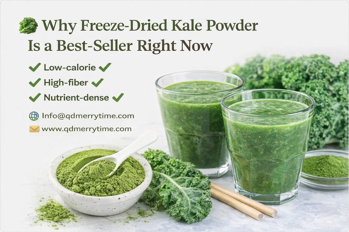 G_J_Xin's tweet image. 🥬 Freeze-dried #kale powder is a hot favorite!
Perfect for drinks, energy bars &amp;amp; healthy snacks.
👉 Discover more qdmerrytime.com/product/kale.h…

#KalePowder #Superfood #FreezeDried #HealthyIngredients