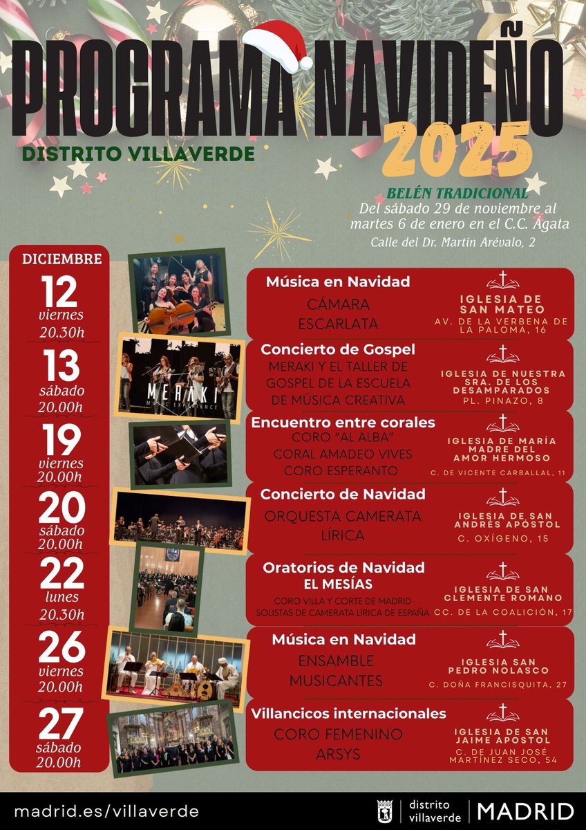 ErcolaniArts's tweet image. ¡Feliz #Navidad! 🎄❤️
Aún quedan... ¡2 #conciertos más de mis Coro Italiano in Spagna y Coro Femenino Arsys! Más info en los carteles 🥰😁🎵

#canto #arte #talento #éxito #cool #Madrid #España #Italia #femenino #coros #dirección #trabajo #disfrute #música #comparte #difunde
