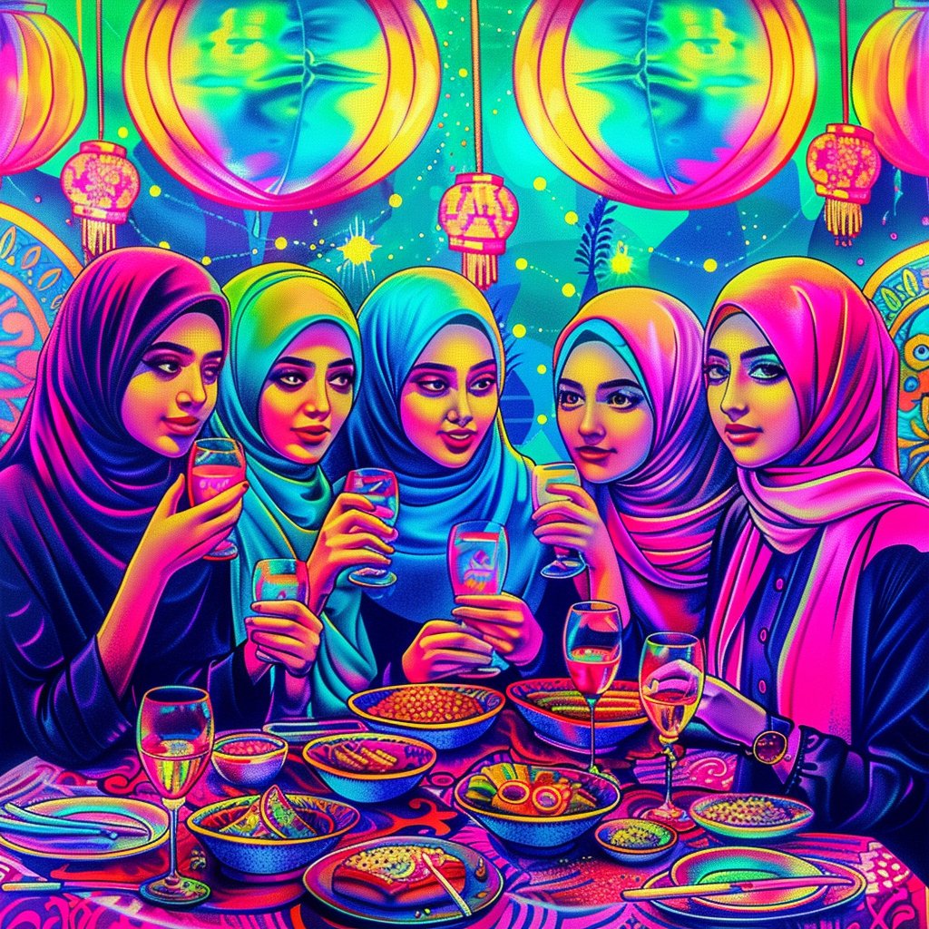 Wormz29's tweet photo. Had a fun lunch date with my sisters. So lucky &amp; grateful to have these ladies in my life! 😍💚

@QitmeerNetwork @DimAIGlobal @WoowowGlobal

#DimAI #QitmeerNetwork #AIPainting #NFT #2025 #NewYear

NFT Name: Lunch Date with My Sisters https://t.co/JEV6FynFER