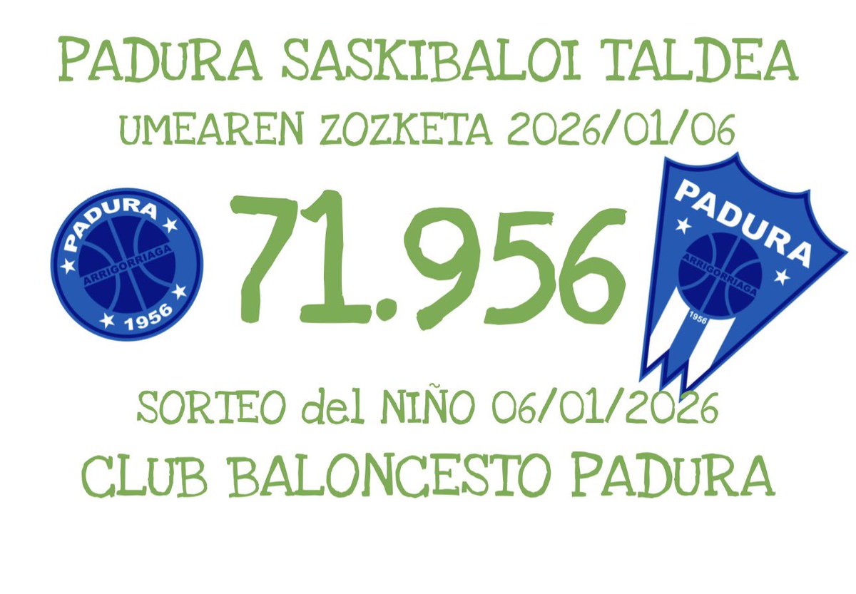 Porque seguimos trabajando con ilusión… ya disponible en los comercios colaboradores la lotería del niño del Club.
Si alguien quiere colaboran en la venta, que se ponga en contacto por los medios habituales.