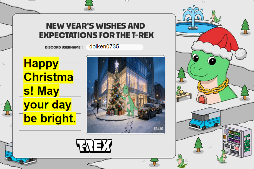 jballweg27's tweet photo. @condejulius7 @fatma20141Happy Christmas! Wishing you cozy evenings by the fire, delicious treats shared with dear ones, and moments of peace that turn ordinary days into cherished memories.#REXmas @TREX_chain https://t.co/QQ4ppW4eAH