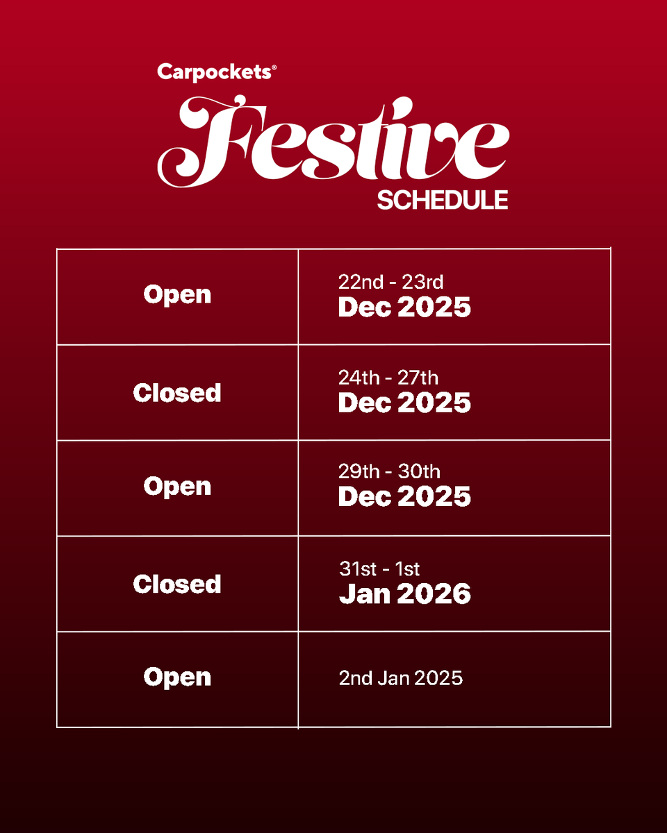 The Festive mode is on, and we’ll be taking short breaks to recharge, but we’ll be right back.😊

#carpockets #FestiveSeason #Christmas