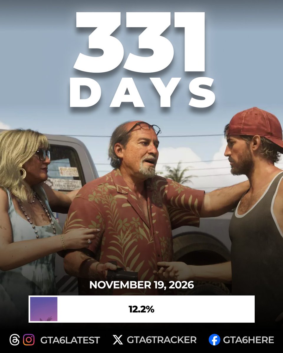 331 days left until GTA 6 release ⌛