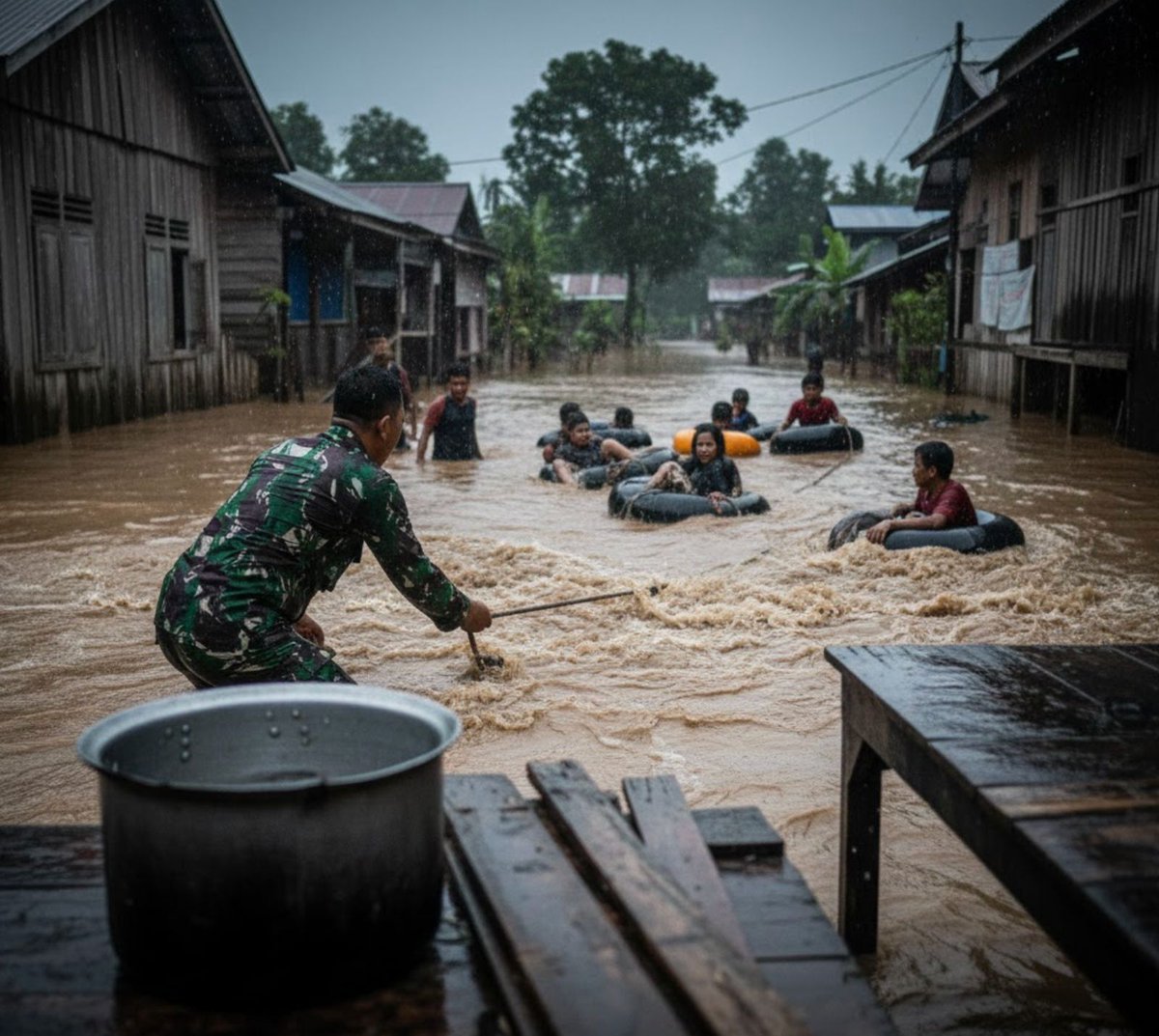 Yes betul fren, di saat musibah, dialah yang pertama kali melalui ancaman Pada tapal batas, merekalah penjaga utama kedaulatan bangsa Dedikasi tanpa tepuk tangan, cuma ketulusan Prajurit TNI Kita
Semangat Tanpa Lelah