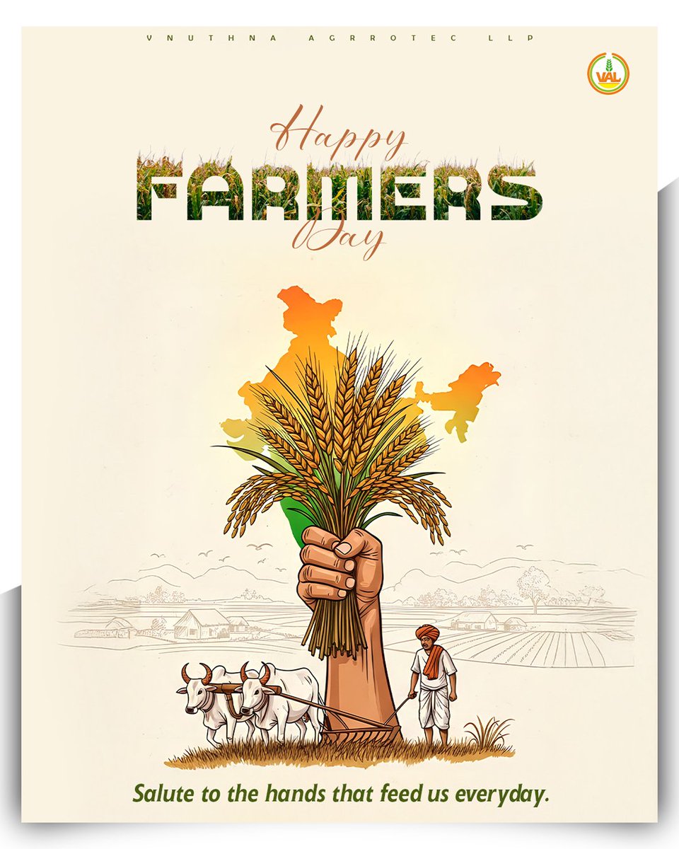 doopatipavan's tweet photo. Saluting the backbone of our nation. 

Behind every meal is a story of resilience, sweat, and tireless dedication under the sun. 

Today, we celebrate the hardworking hands that feed us all. 
Happy National Farmer’s Day!

#NationalFarmersDay #KisanDiwas #

#NationalFarmersDay https://t.co/puK29Ng9WA