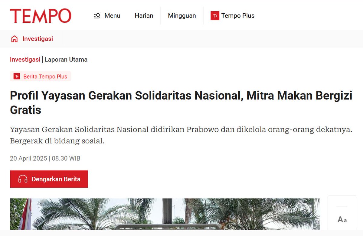 SoeTjenMarching's tweet image. MBG dikelola Yayasan Gerakan Solidaritas Nasional. Pendidirnya Prabowo &amp;amp; dikelola kroni-kroninya. 

Pantes, bikin kenyang para pejabat!