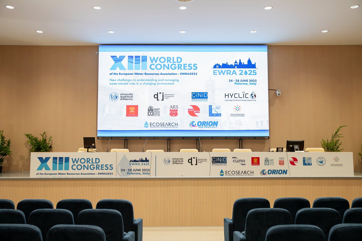 MajidNiazkar's tweet image. I participated in the 13th #World #Congress of #EWRA on #WaterResources and #Environment on 24-28 June 2025 in Palermo, #Italy with 2 #oralpresentations focusing on: (1) #uncertainty #assessment of #rainfall_runoff #simulations, and (2) #ML_based #waterdemand #forecasting.