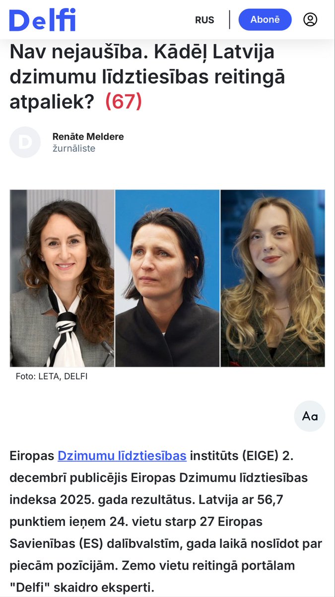 Eiropas Dzimumu līdztiesības indekss konstatēja ļoti daudz ‘problēmu’. Vai vai! Kā gan citādi tas attaisnotu savu eksistenci? Šo, saprotams, var turpināt mūžīgi. Jessss!💪

Trīs sievietes vadošos amatos pagalam senili, glupi un aizspriedumaini spriedelē par dzimumu lomām, bērnu