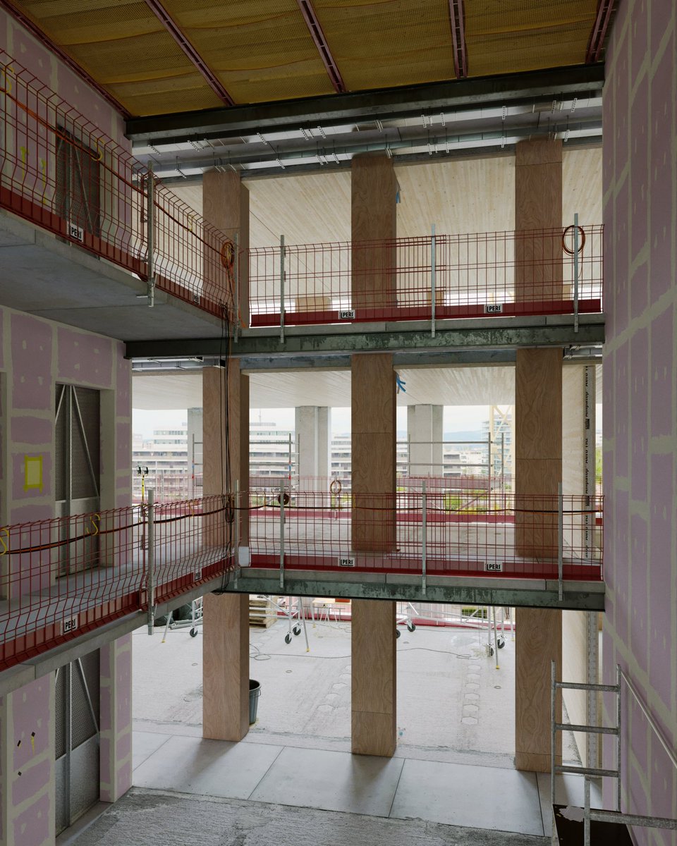 SustainableTall's tweet image. One of the triple height spaces, under construction